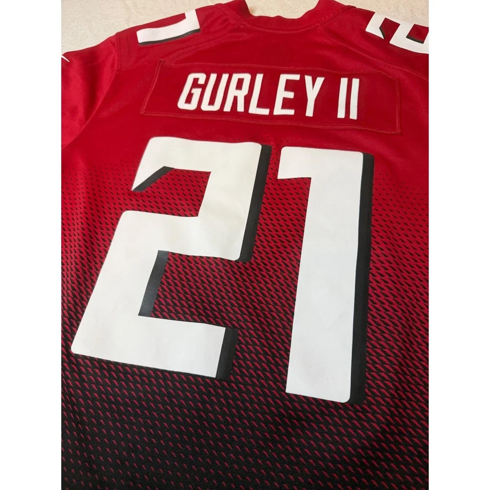 Nike Jersey Mens M Red Atlanta Falcons Todd Gurley II 21 NFL Football Gradient